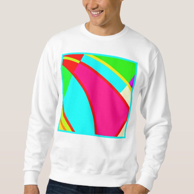 Colourful Abstract Patterns Art Sweatshirt (Front)