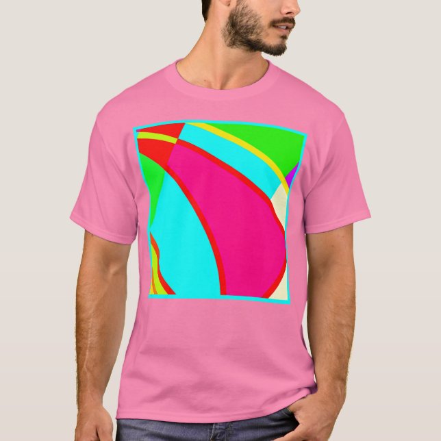 Colourful Abstract Patterns Art T-Shirt (Front)