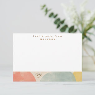 Colourful Abstract Personalised Name Note Card