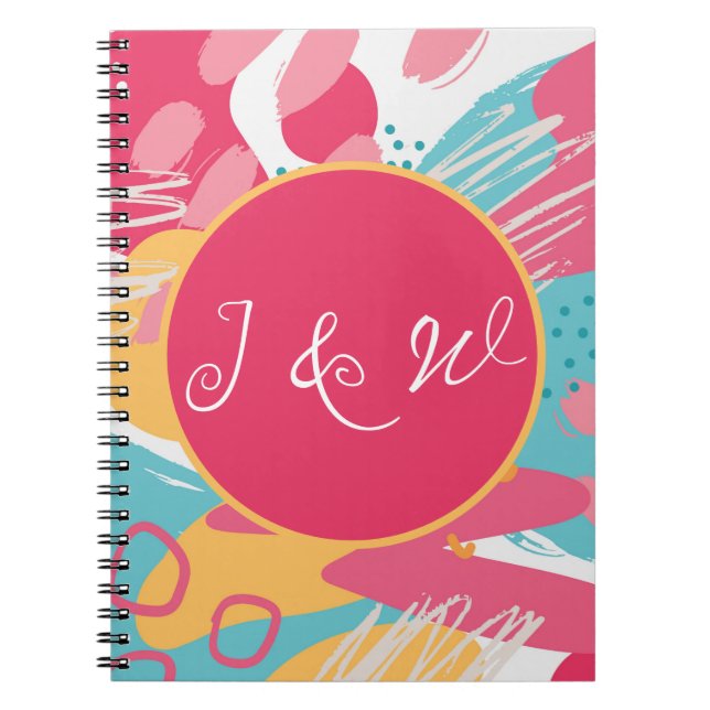 Colourful Abstract Personalised Notebook (Front)