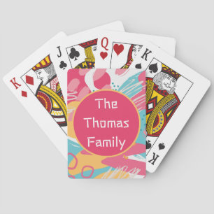 Colourful Abstract Personalised Playing Cards