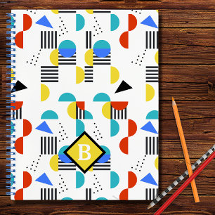 Colourful Abstract Personalised School Notebook