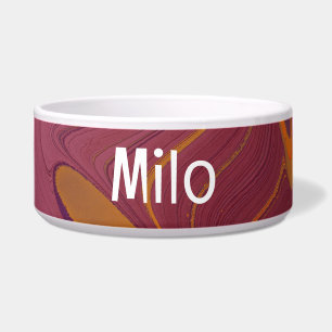 Colourful Abstract Pet Bowl with MILO Text