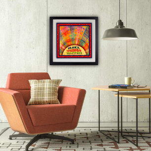 Colourful Abstract Rainbow Make Things Happen Quot Poster