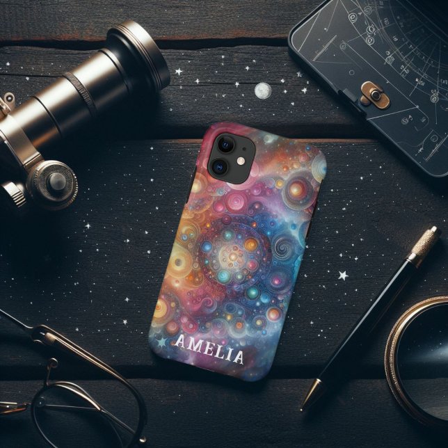 Colourful Abstract Rainbow Orbs Celestial  Case-Mate iPhone Case (Creator Uploaded)
