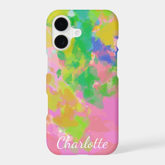Colourful Abstract Rainbow Painting Personalised (Back)