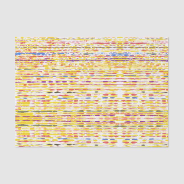 Colourful Abstract Rainbow Stripes on Tissue Paper (Front)