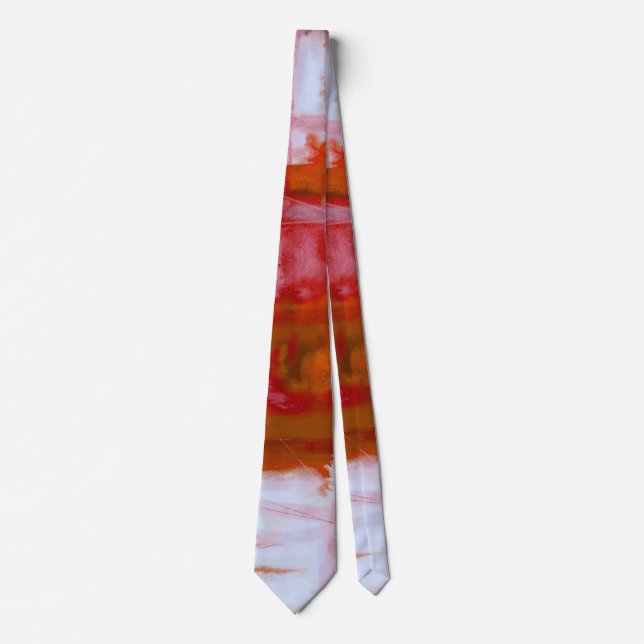 Colourful Abstract Red Pink Orange Tie Homecoming (Front)