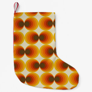Colourful Abstract Retro Geometric Pattern Small Christmas Stocking