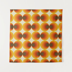 Colourful abstract retro seamless geometric patter tapestry