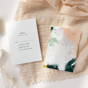 Colourful Abstract RSVP Card