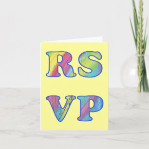 Colourful Abstract RSVP Note Cards