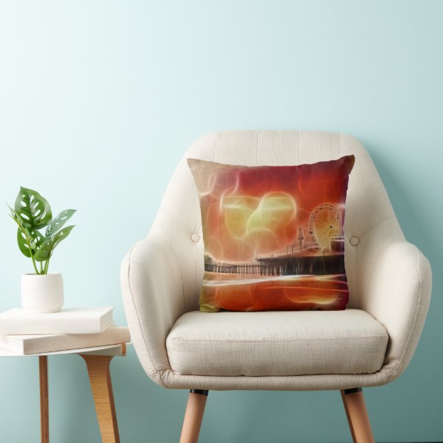Colourful abstract Santa Monica Pier Cushion (Chair)