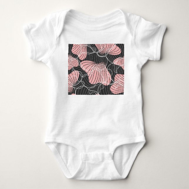Colourful abstract, seamless artistic pattern. baby bodysuit (Front)