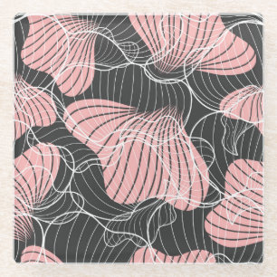 Colourful abstract, seamless artistic pattern. glass coaster