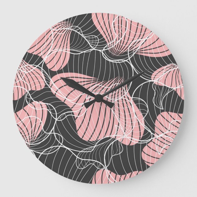 Colourful abstract, seamless artistic pattern. large clock (Front)