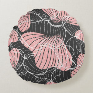 Colourful abstract, seamless artistic pattern. round cushion