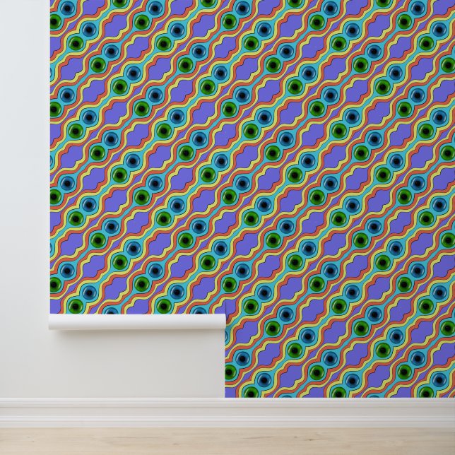 Colourful Abstract Seamless Hand Drawn Pattern  Wallpaper (Application)