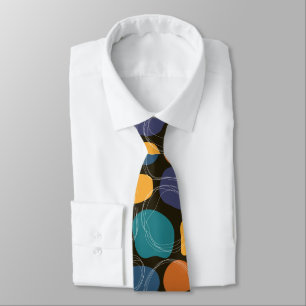 Colourful Abstract Seamless Pattern On Dark Tie
