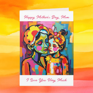 Colourful Abstract Sentimental Mother's Day Card