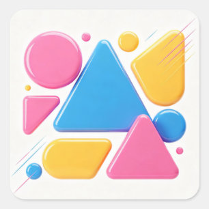Colourful Abstract Shape Sticker