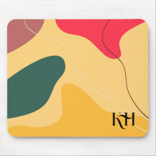 Colourful abstract shapes background mouse pad