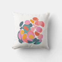 Colourful Abstract Shapes in Teal Pink and Yellow 
