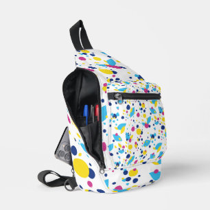 Colourful abstract shapes. sling bag