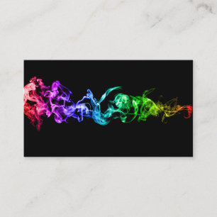 Colourful Abstract Smoke - A Rainbow in the Dark Business Card