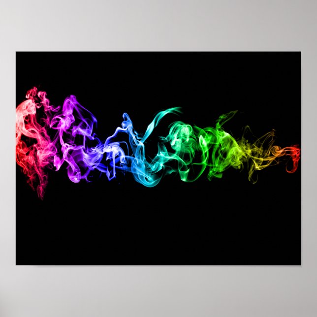 Colourful Abstract Smoke - A Rainbow in the Dark Poster (Front)
