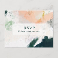 Colourful Abstract Song Request RSVP Postcard