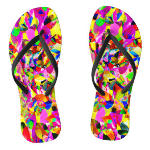 Colourful Abstract Spectrum Pattern Jandals