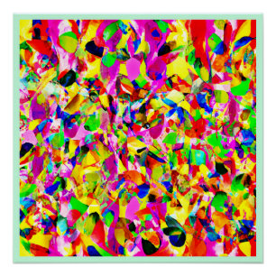 Colourful Abstract Spectrum Pattern Poster