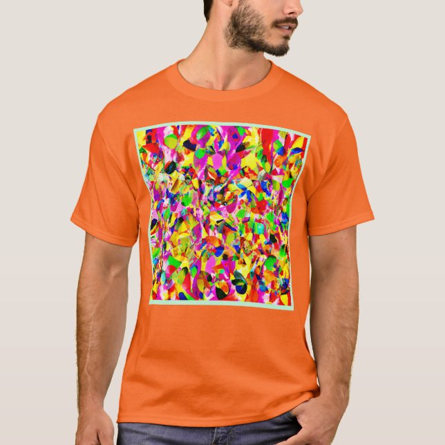 Colourful Abstract Spectrum Pattern T-Shirt (Front)