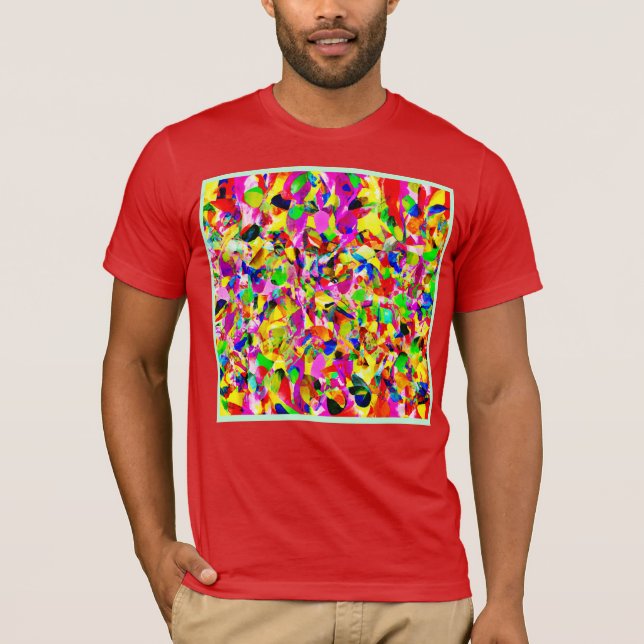 Colourful Abstract Spectrum Pattern T-Shirt (Front)