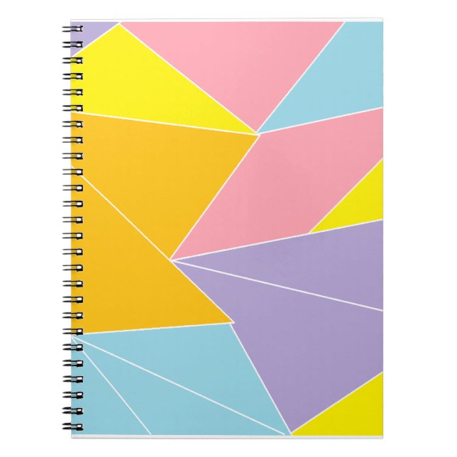 Colourful Abstract Spiral Notebook (Front)