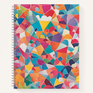 Colourful Abstract Spiral Notebook – Modern Design