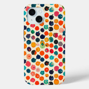 Colourful Abstract Splatters iPhone 15 Case