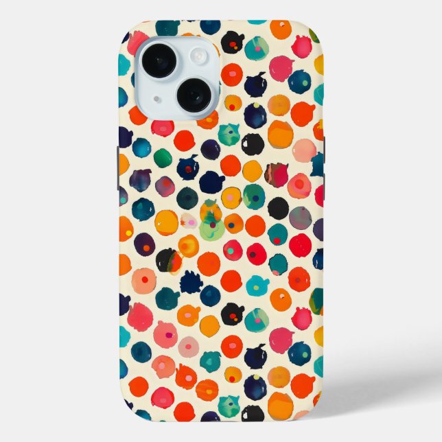 Colourful Abstract Splatters Case-Mate iPhone Case (Back)