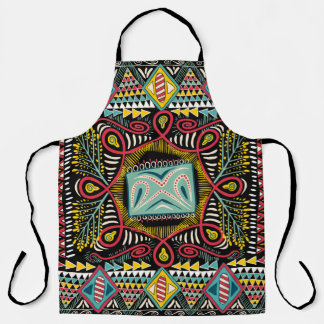 Colourful abstract: square pocket design. apron