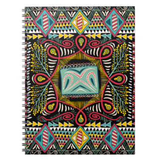 Colourful abstract: square pocket design. notebook