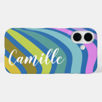 Colourful Abstract Squiggle Swirls Personalised 
