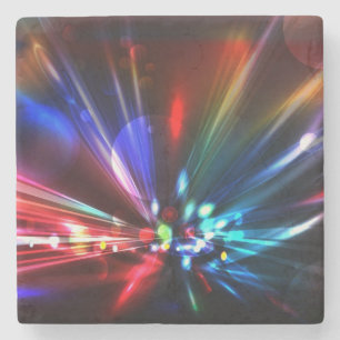 Colourful Abstract Starburst Explosion Stone Coaster