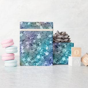 Colourful Abstract Starry Glitter Wrapping Paper