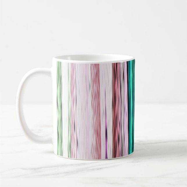 Colourful Abstract Stripes #123 Coffee Mug (Left)