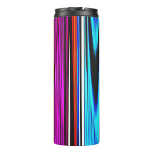 Colourful Abstract Stripes 611 Thermal Tumbler