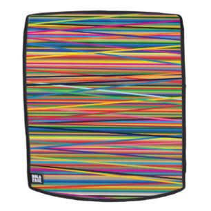 Colourful abstract stripes design backpack