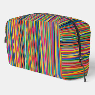 Colourful abstract stripes design dopp kit