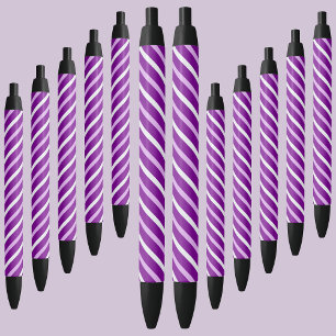 Colourful Abstract Stripes Pattern Black Ink Pen