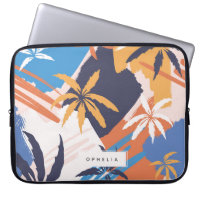 Colourful Abstract Summer Palm Tree Pattern